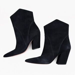 Dolce Vita Nestly Western Suede Ankle Boots Black Size 6.5